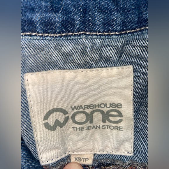 Warehouse One Jean Jacket Western Aztec Embroidered Back Design - Picture 6 of 8